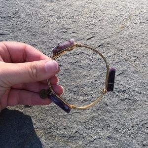 Bourbon and Bowties Purple Stone Bangle